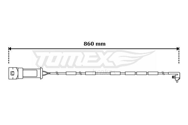 Tomex TX 31-02 Warning Contact, brake pad wear TX3102: Buy near me in Poland at 2407.PL - Good price!
