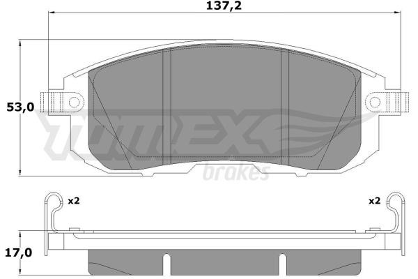 Tomex TX 17-56 Brake Pad Set, disc brake TX1756: Buy near me in Poland at 2407.PL - Good price!