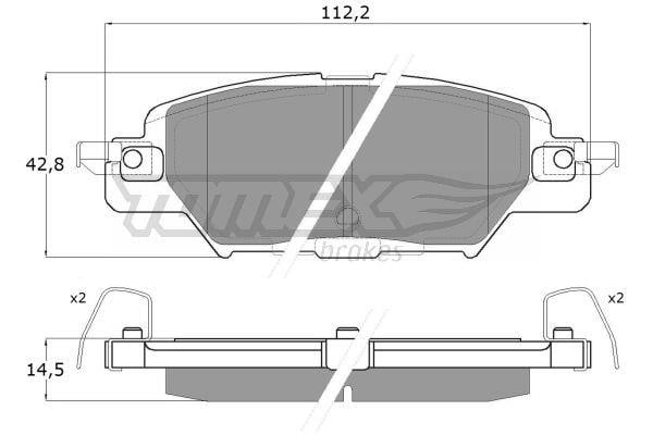 Tomex TX 18-31 Rear disc brake pads, set TX1831: Buy near me in Poland at 2407.PL - Good price!