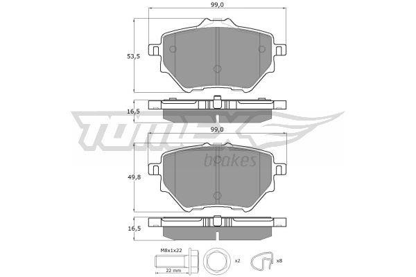 Tomex TX 18-36 Brake Pad Set, disc brake TX1836: Buy near me in Poland at 2407.PL - Good price!