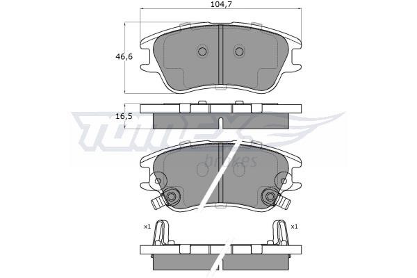 Tomex TX 15-99 Brake Pad Set, disc brake TX1599: Buy near me in Poland at 2407.PL - Good price!