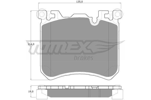 Tomex TX 19-46 Brake Pad Set, disc brake TX1946: Buy near me in Poland at 2407.PL - Good price!