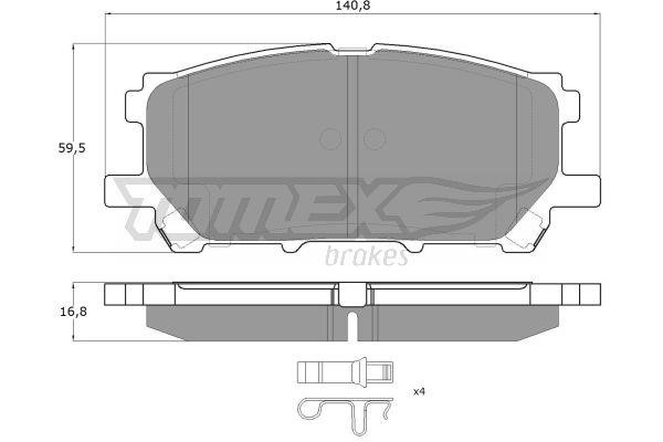 Tomex TX 17-63 Front disc brake pads, set TX1763: Buy near me in Poland at 2407.PL - Good price!