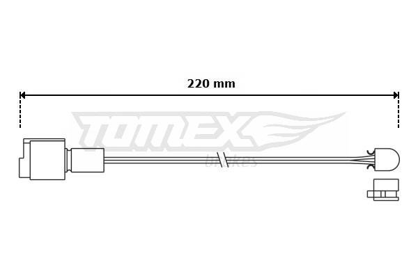 Tomex TX 30-03 Warning Contact, brake pad wear TX3003: Buy near me in Poland at 2407.PL - Good price!