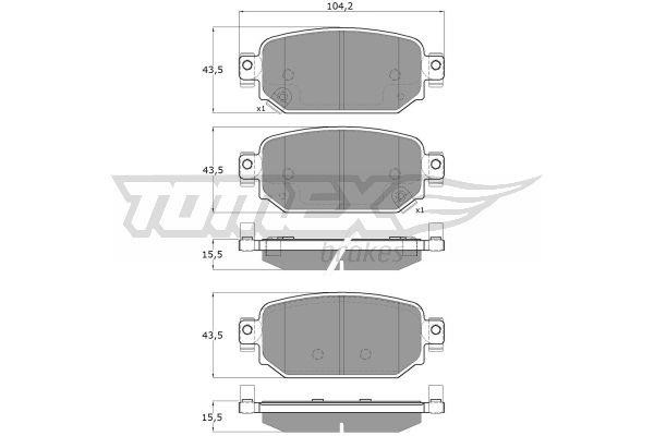Tomex TX 18-69 Brake Pad Set, disc brake TX1869: Buy near me in Poland at 2407.PL - Good price!