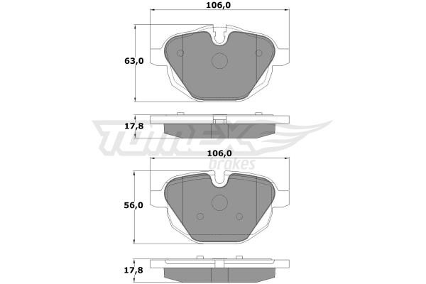 Tomex TX 17-34 Rear disc brake pads, set TX1734: Buy near me in Poland at 2407.PL - Good price!