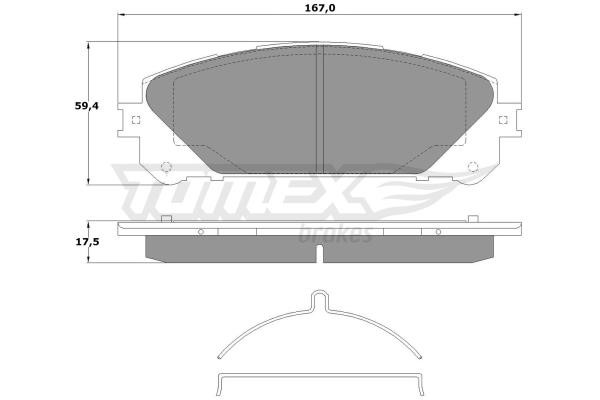 Tomex TX 17-80 Brake Pad Set, disc brake TX1780: Buy near me in Poland at 2407.PL - Good price!