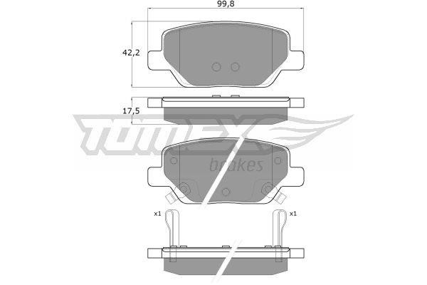 Tomex TX 18-20 Front disc brake pads, set TX1820: Buy near me in Poland at 2407.PL - Good price!