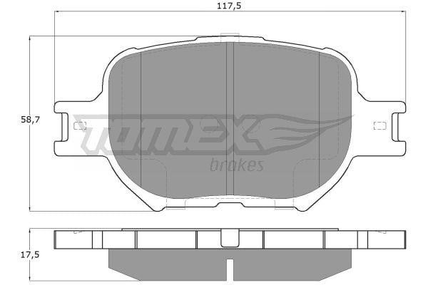 Tomex TX 15-62 Brake Pad Set, disc brake TX1562: Buy near me in Poland at 2407.PL - Good price!