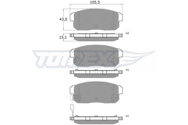 Tomex TX 17-97 Тормозные колодки дисковые задние, комплект TX1797: Отличная цена - Купить в Польше на 2407.PL!