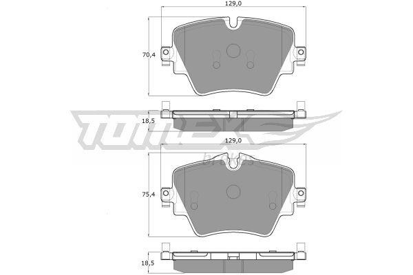 Tomex TX 18-43 Brake Pad Set, disc brake TX1843: Buy near me in Poland at 2407.PL - Good price!
