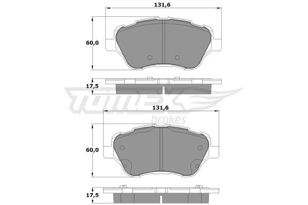 Tomex TX 17-16 Brake Pad Set, disc brake TX1716: Buy near me in Poland at 2407.PL - Good price!