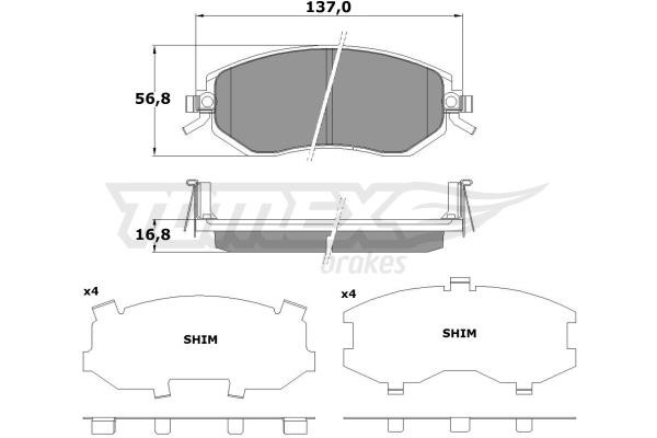 Tomex TX 17-65 Brake Pad Set, disc brake TX1765: Buy near me in Poland at 2407.PL - Good price!