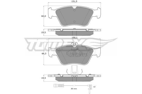 Tomex TX 11-471 Brake Pad Set, disc brake TX11471: Buy near me in Poland at 2407.PL - Good price!