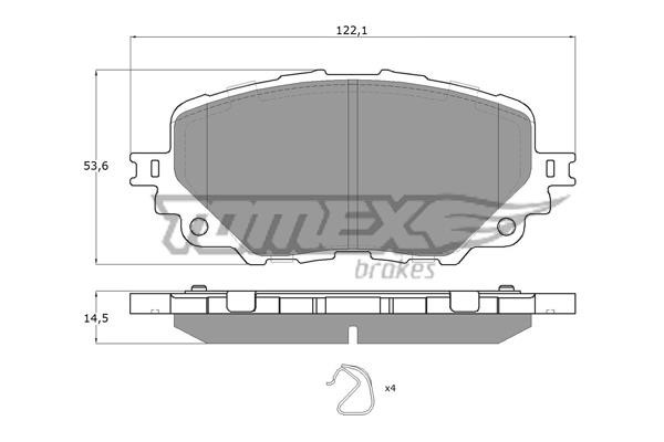 Tomex TX 19-04 Тормозные колодки дисковые, комплект TX1904: Купить в Польше - Отличная цена на 2407.PL!