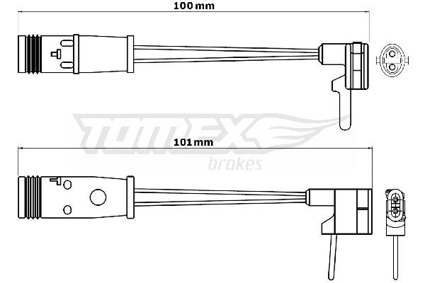 Tomex TX 30-82 Warning Contact, brake pad wear TX3082: Buy near me at 2407.PL in Poland at an Affordable price!