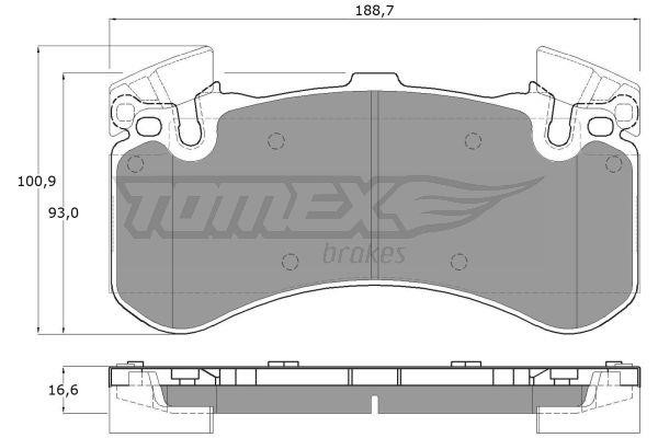 Tomex TX 19-44 Brake Pad Set, disc brake TX1944: Buy near me in Poland at 2407.PL - Good price!
