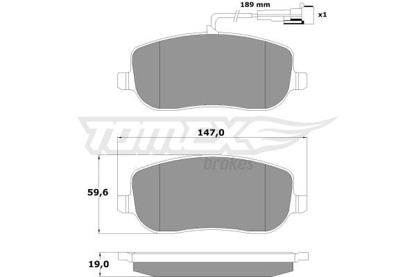 Tomex TX 13-341 Front disc brake pads, set TX13341: Buy near me in Poland at 2407.PL - Good price!