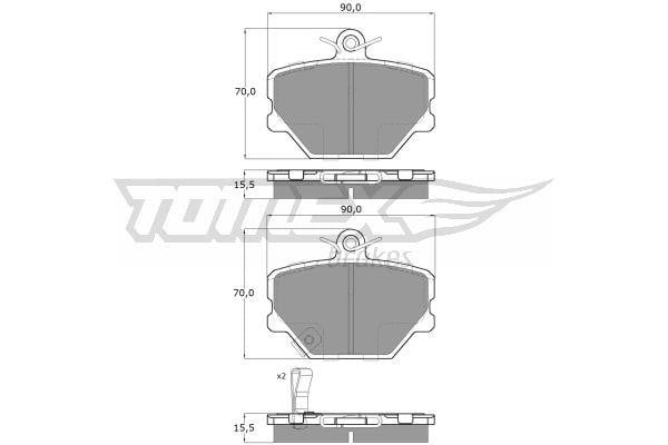 Tomex TX 15-07 Front disc brake pads, set TX1507: Buy near me at 2407.PL in Poland at an Affordable price!
