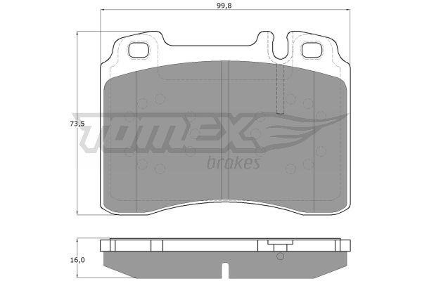 Tomex TX 12-711 Brake Pad Set, disc brake TX12711: Buy near me in Poland at 2407.PL - Good price!