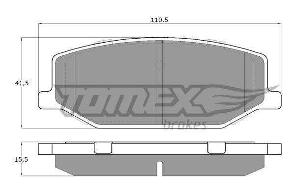 Tomex TX 19-36 Гальмівні колодки, комплект TX1936: Приваблива ціна - Купити у Польщі на 2407.PL!