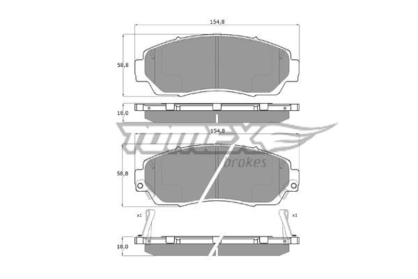 Tomex TX 19-33 Brake Pad Set, disc brake TX1933: Buy near me in Poland at 2407.PL - Good price!