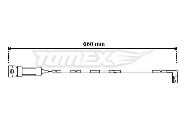Tomex TX 31-03 Warning Contact, brake pad wear TX3103: Buy near me in Poland at 2407.PL - Good price!