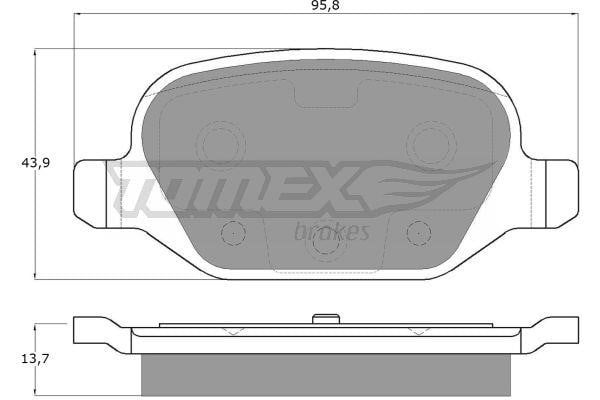 Tomex TX 12-701 Тормозные колодки дисковые задние, комплект TX12701: Купить в Польше - Отличная цена на 2407.PL!