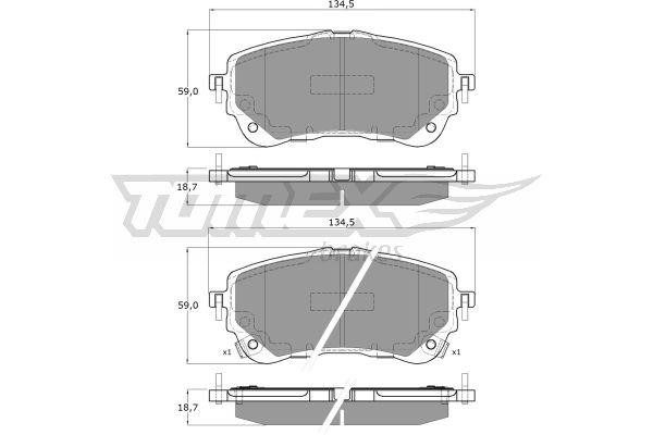 Tomex TX 19-82 Brake Pad Set, disc brake TX1982: Buy near me at 2407.PL in Poland at an Affordable price!