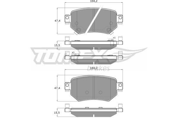 Tomex TX 18-70 Brake Pad Set, disc brake TX1870: Buy near me in Poland at 2407.PL - Good price!