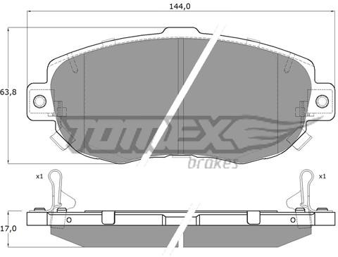 Tomex TX 19-34 Тормозные колодки дисковые, комплект TX1934: Отличная цена - Купить в Польше на 2407.PL!