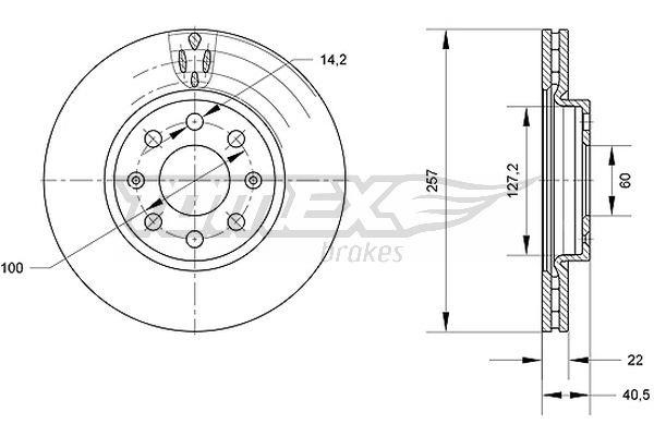 Tomex TX 70-85 Front brake disc ventilated TX7085: Buy near me in Poland at 2407.PL - Good price!