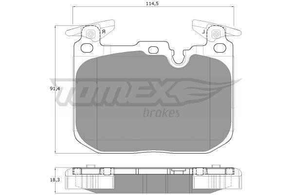 Tomex TX 18-48 Brake Pad Set, disc brake TX1848: Buy near me in Poland at 2407.PL - Good price!