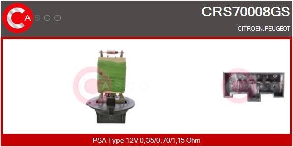 Casco CRS70008GS Resistor, interior blower CRS70008GS: Buy near me in Poland at 2407.PL - Good price!