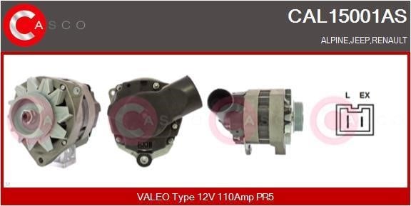 Casco CAL15001AS Alternator CAL15001AS: Buy near me in Poland at 2407.PL - Good price!