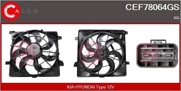 Casco CEF78064GS Электродвигатель, вентилятор радиатора CEF78064GS: Отличная цена - Купить в Польше на 2407.PL!