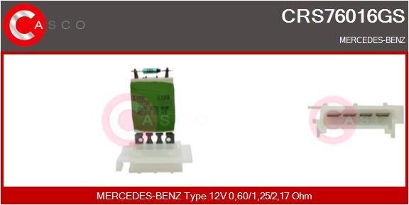 Casco CRS76016GS Резистор, компресор салону CRS76016GS: Приваблива ціна - Купити у Польщі на 2407.PL!