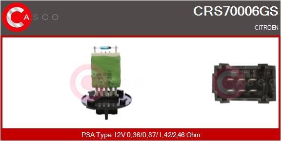Casco CRS70006GS Resistor, interior blower CRS70006GS: Buy near me in Poland at 2407.PL - Good price!
