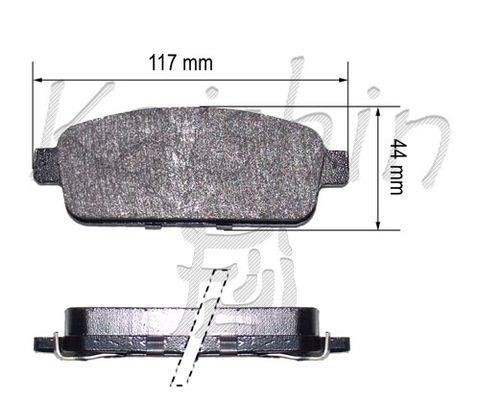 Kaishin FK10179 Rear disc brake pads, set FK10179: Buy near me at 2407.PL in Poland at an Affordable price!