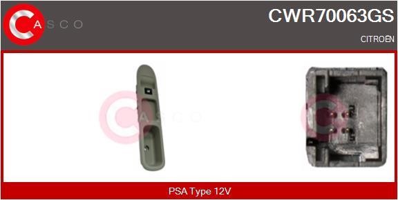 Casco CWR70063GS Power window button CWR70063GS: Buy near me in Poland at 2407.PL - Good price!