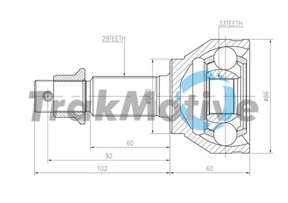 TrakMotive 40-0803 Joint kit, drive shaft 400803: Buy near me in Poland at 2407.PL - Good price!