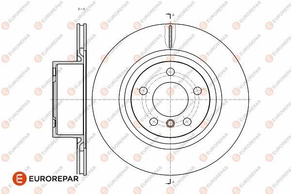 Eurorepar 1642768180 Ventilated disc brake, 1 pcs. 1642768180: Buy near me in Poland at 2407.PL - Good price!