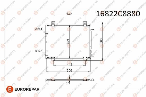 Eurorepar 1682208880 Chłodnica klimatyzacji 1682208880: Dobra cena w Polsce na 2407.PL - Kup Teraz!