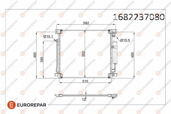 Eurorepar 1682237080 Condenser, air conditioning 1682237080: Buy near me in Poland at 2407.PL - Good price!