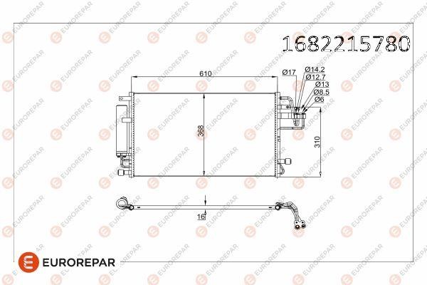 Eurorepar 1682215780 Chłodnica klimatyzacji 1682215780: Dobra cena w Polsce na 2407.PL - Kup Teraz!