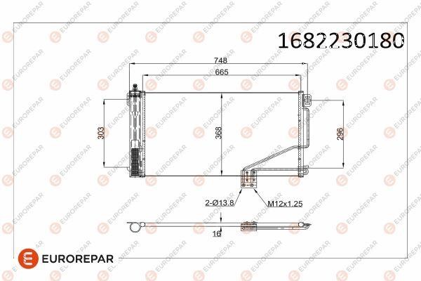 Eurorepar 1682230180 Condenser, air conditioning 1682230180: Buy near me in Poland at 2407.PL - Good price!