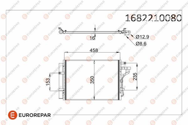 Eurorepar 1682210080 Радиатор кондиционера 1682210080: Отличная цена - Купить в Польше на 2407.PL!