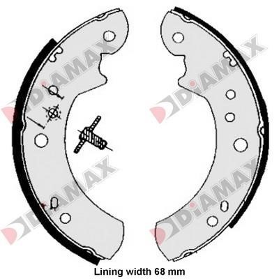 Diamax N01237 Brake shoe set N01237: Buy near me at 2407.PL in Poland at an Affordable price!