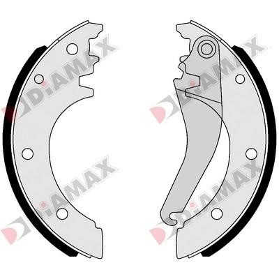 Diamax N01163 Parking brake shoes N01163: Buy near me at 2407.PL in Poland at an Affordable price!