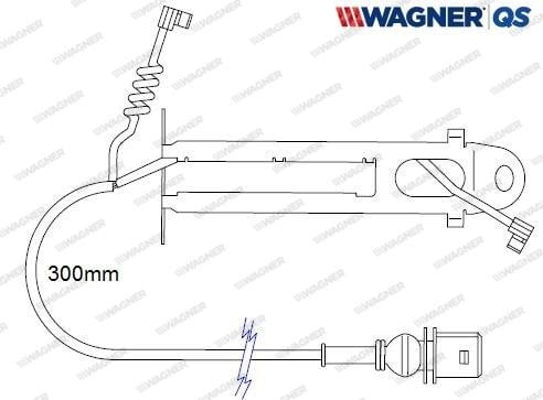 Wagner 587033W Warning contact, brake pad wear 587033W: Buy near me in Poland at 2407.PL - Good price!